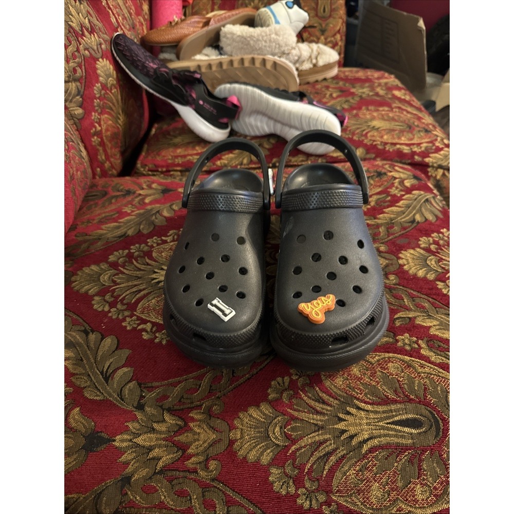 Crocs Classic Crush Clog Black Unisex Women's Size 8